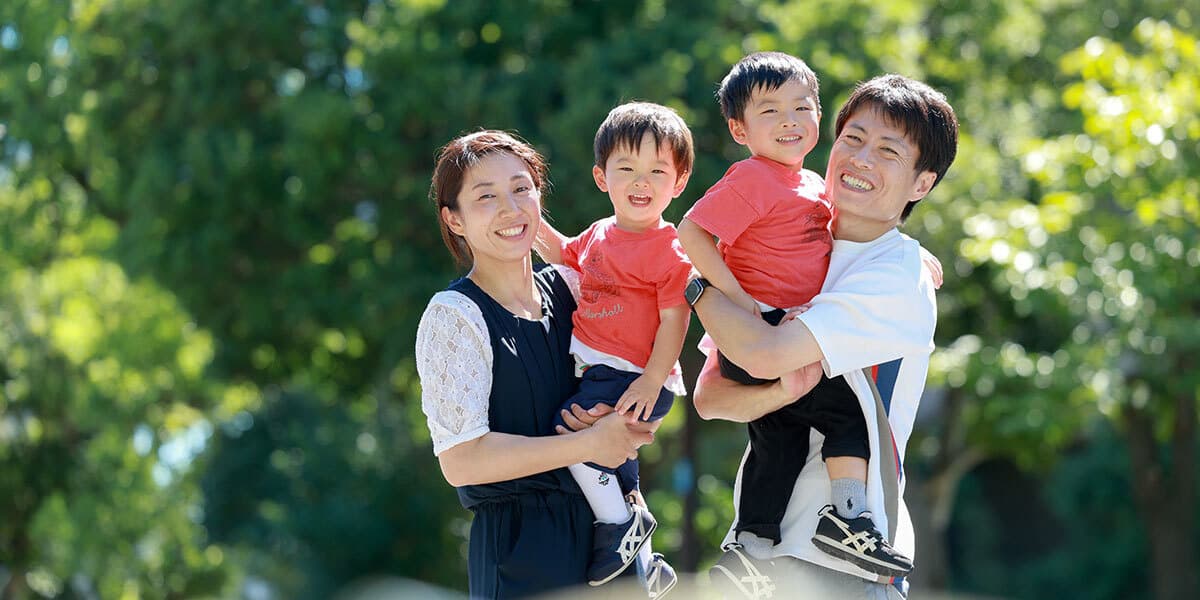 家族写真を神戸でロケーション撮影