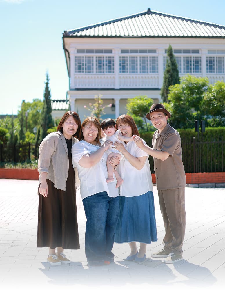 家族写真を神戸でロケーション撮影
