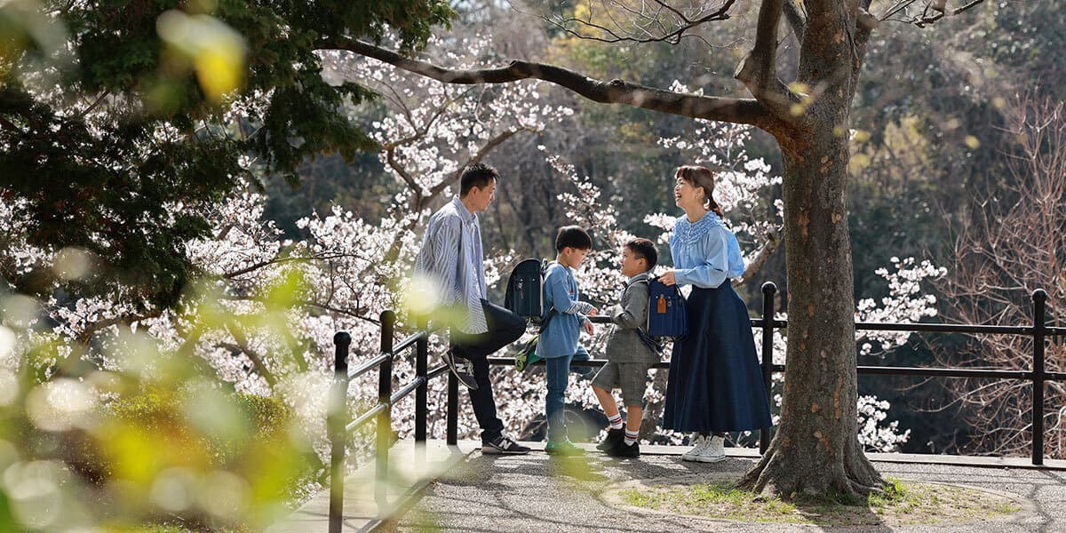 豊中市で入学ロケーション撮影
