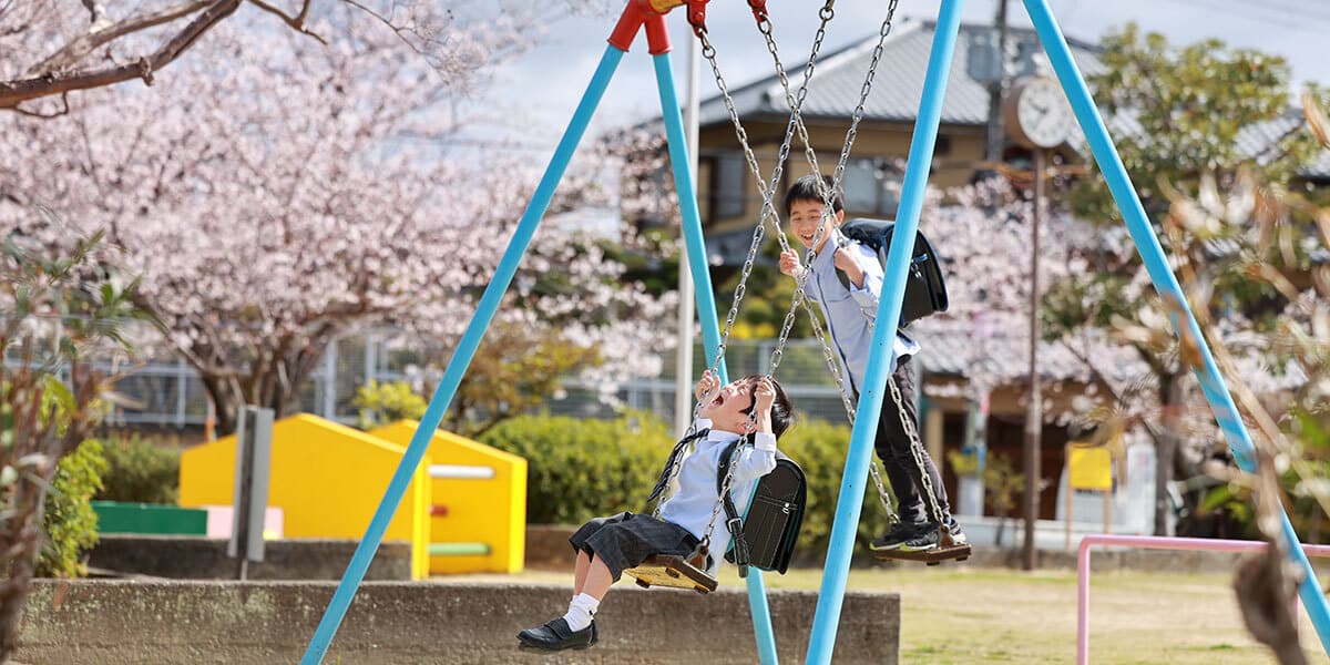 豊中市で入学ロケーション撮影
