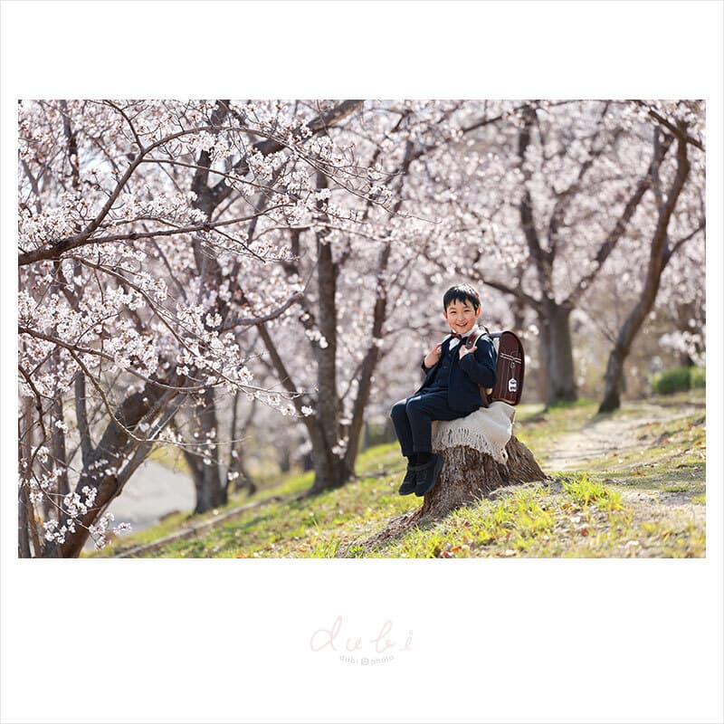 豊中市で入学ロケーション撮影