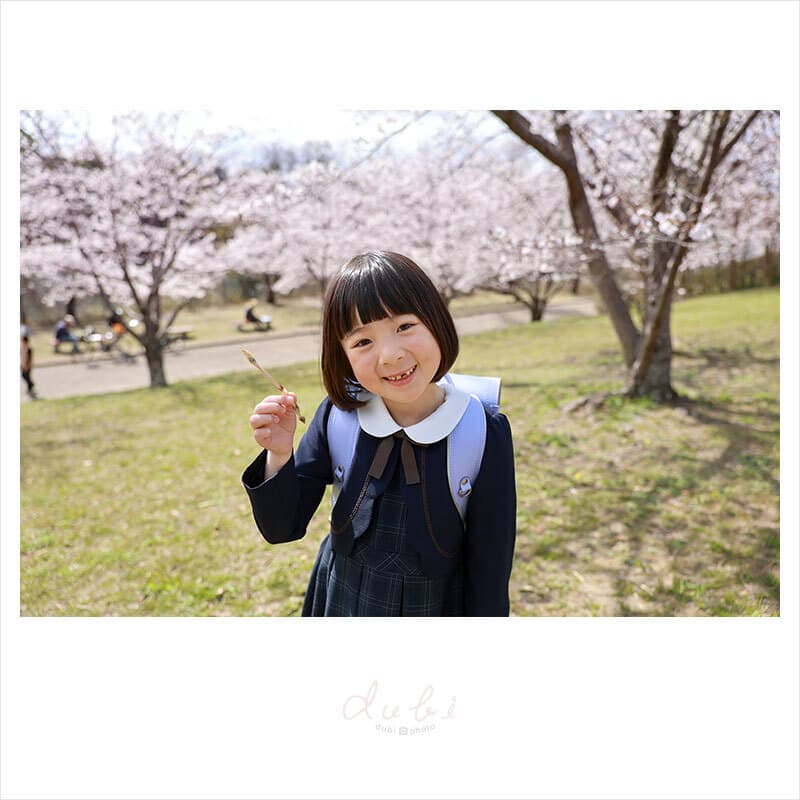 豊中市で入学ロケーション撮影